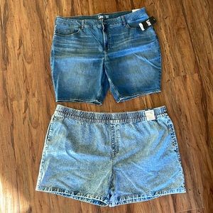 Two BRAND NEW Women’s plus size jean shorts